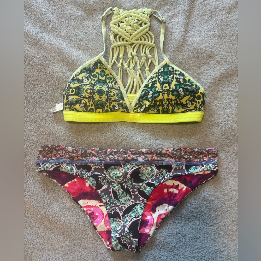 Maaji Colourful Patterned Bikini Set Size Small